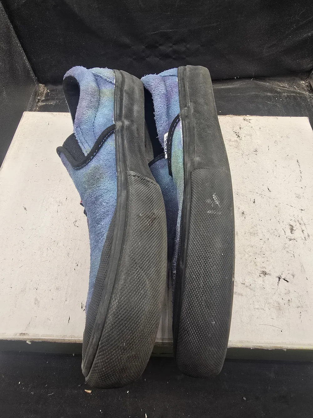 Vans Slip-On Suede Tie-Dye Blue Purple Skate Shoes